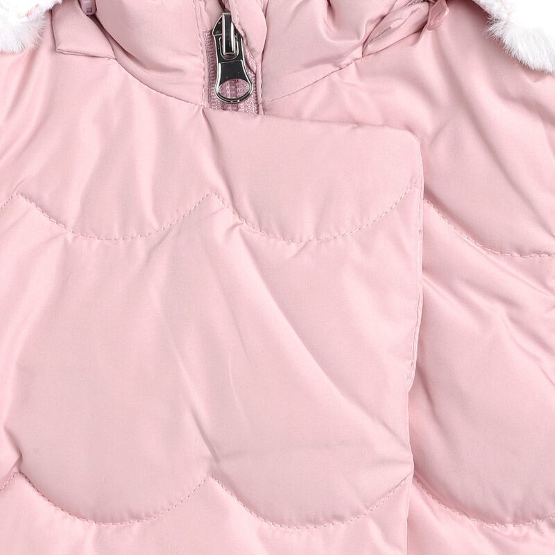 Girls Medium Pink Jacket with Detachable Hood image number 2